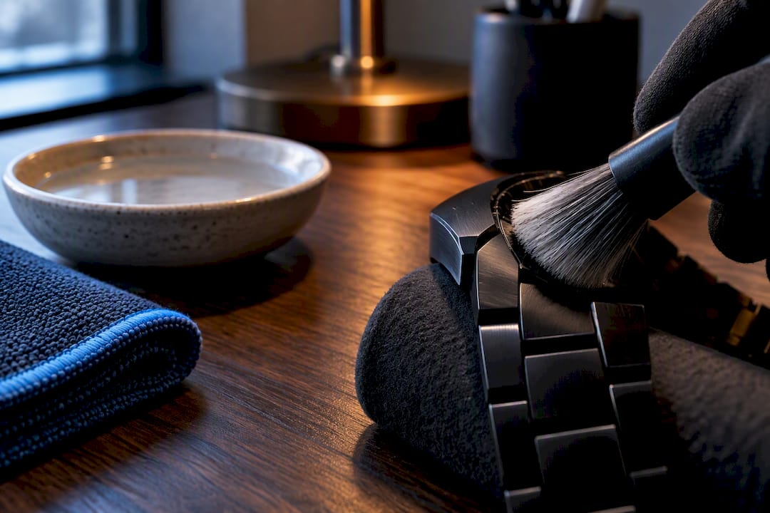 Soft brush cleaning anonymous DLC bracelet
