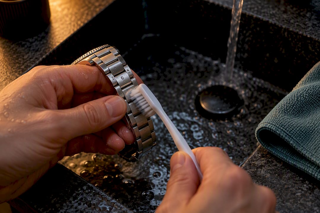 Extra-soft toothbrush cleaning bracelet gaps