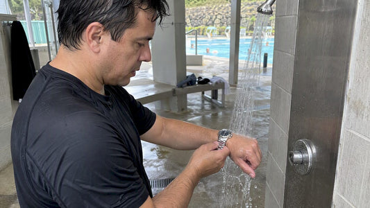 Watch rinsed with fresh water after swimming